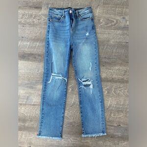 Kendall & Kylie ripped straight leg jeans size 1/25